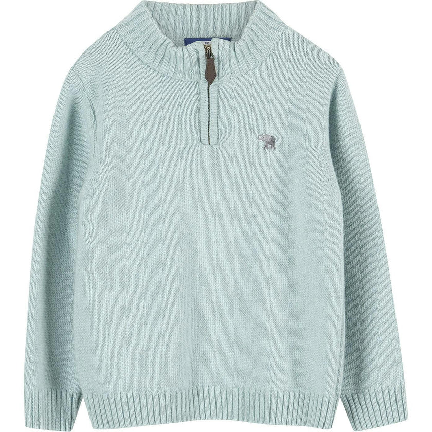 Calum Half-Zip Sweater in Sky Blue