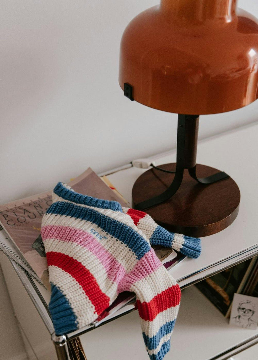 Celosia Baby Jumper Iris Whisper Stripes