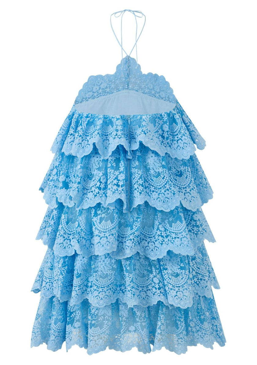 Paloma Lace Frill Mini Dress
