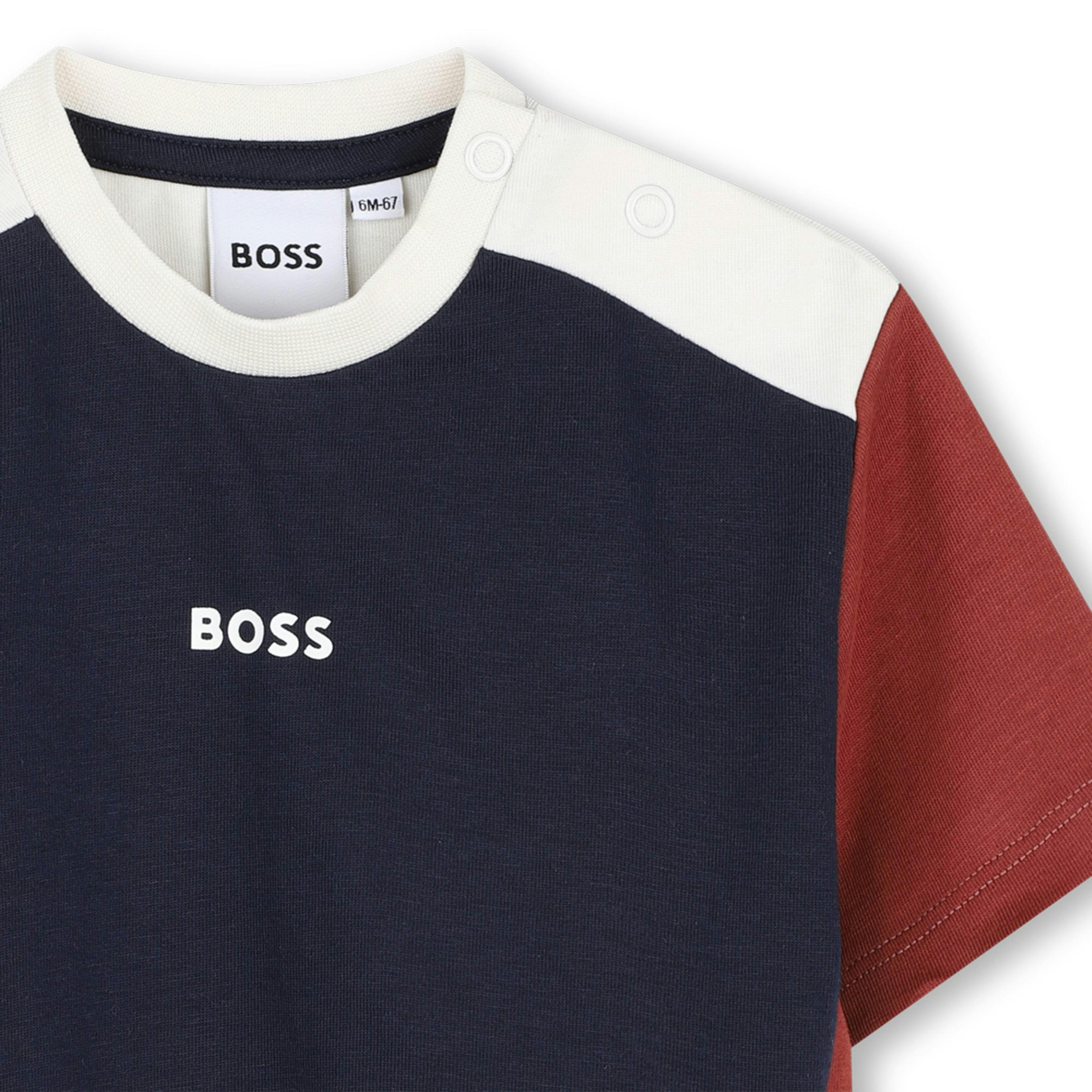 Navy Colorblock Logo T-Shirt