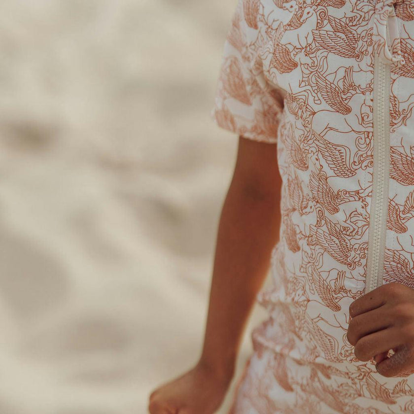Short Sleeve Rashguard Swimsuit | UPF + Recycled - Pegasus