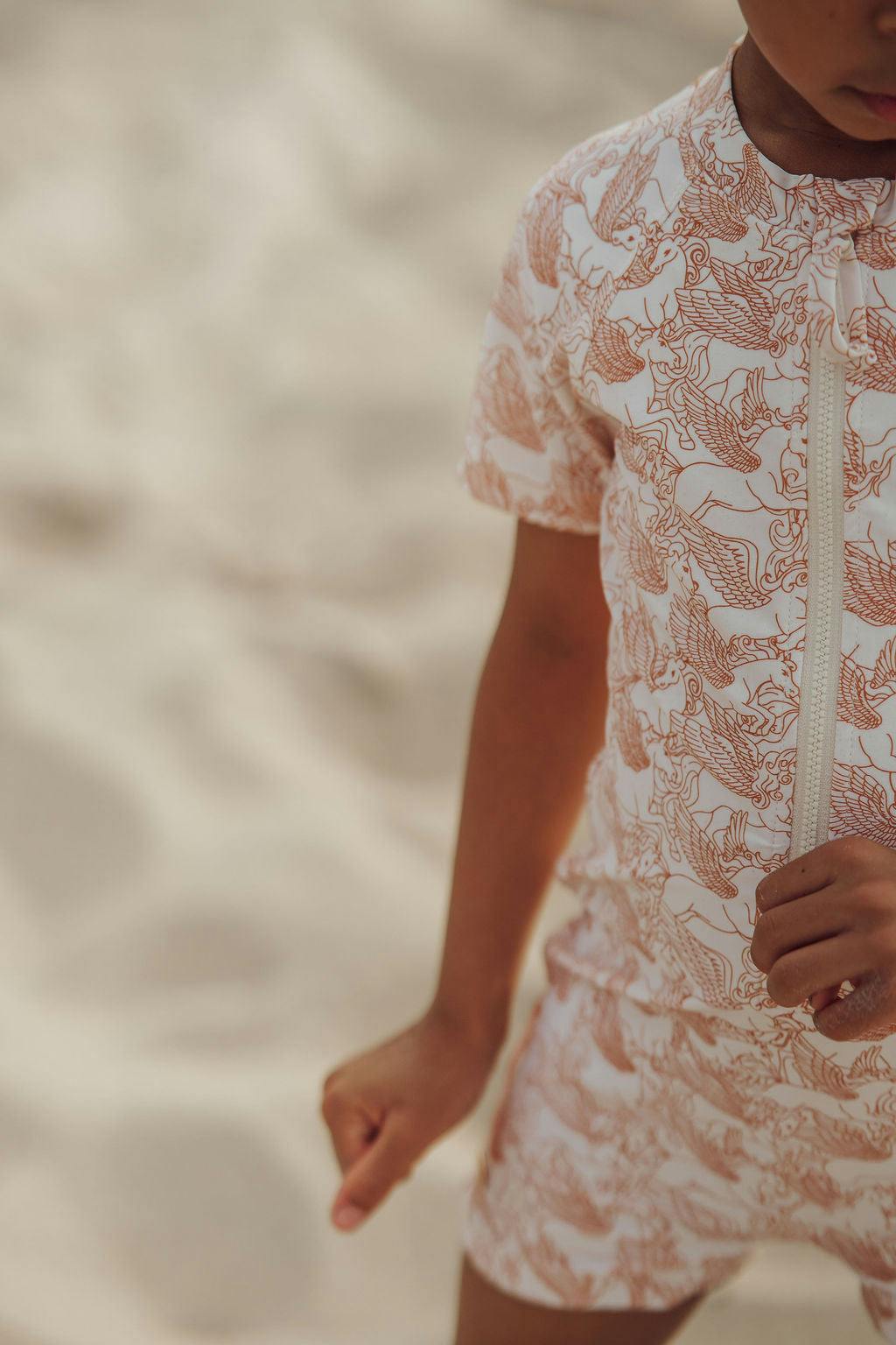 Short Sleeve Rashguard Swimsuit | UPF + Recycled - Pegasus
