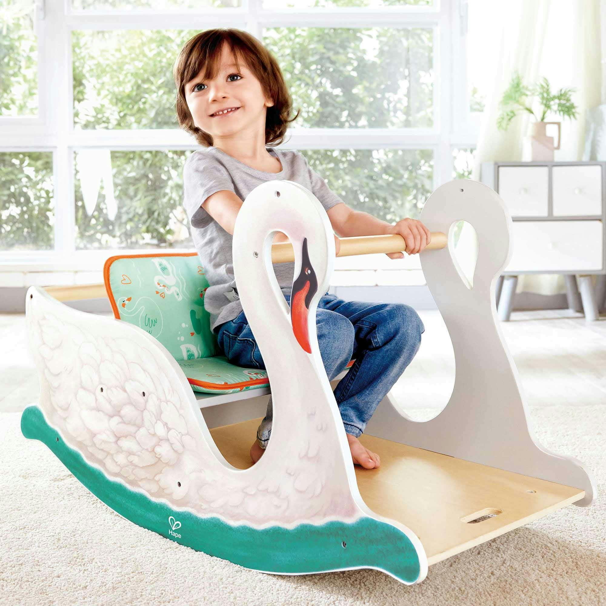 Hape: 2-in-1 Seat - Baby Rocking Bassinet Cradle and Rocker Chair Seat