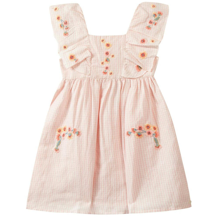 TARTINE ET CHOCOLAT Sleeveless Embroidered Floral Dress