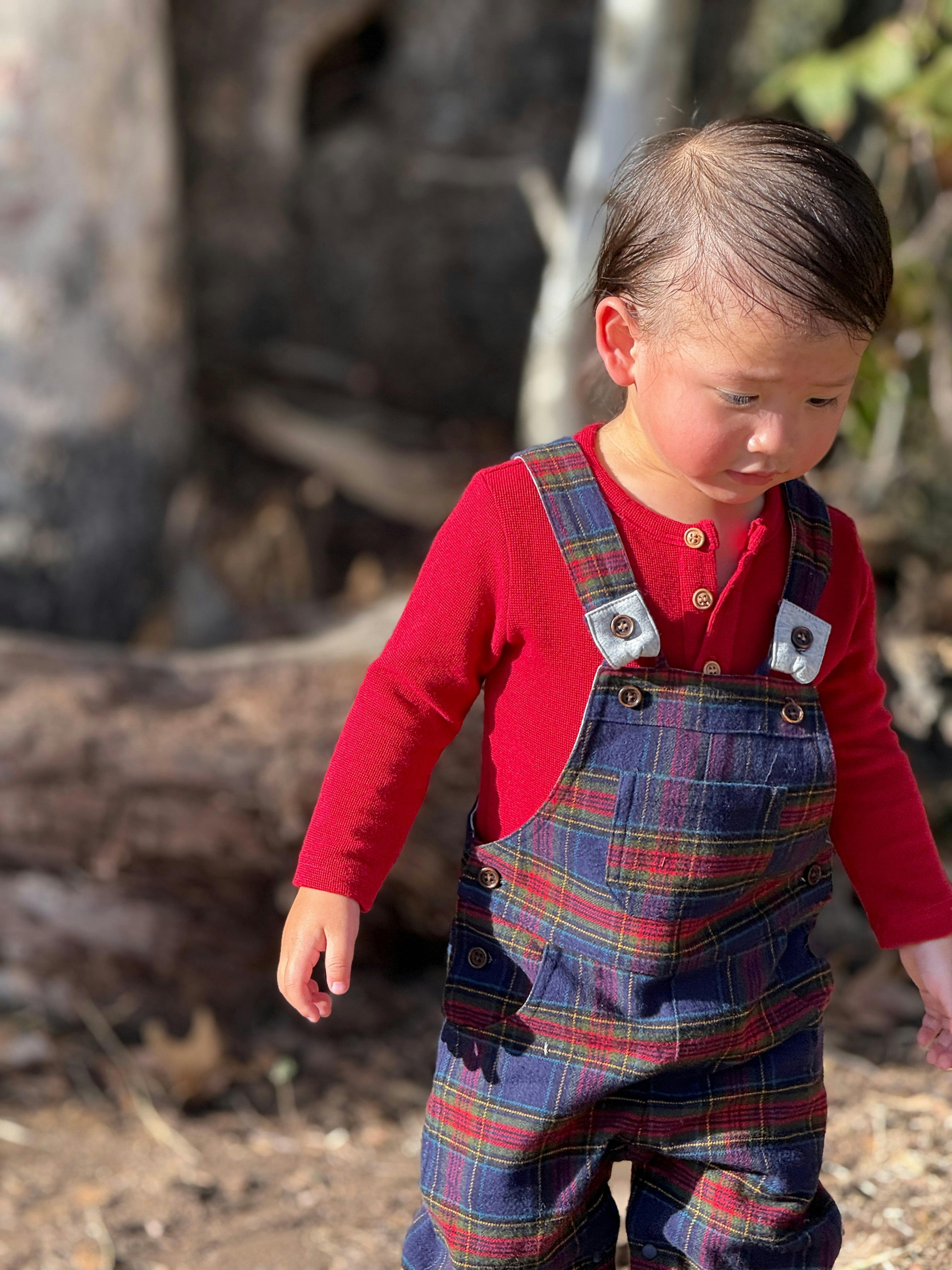AYNOR Red Henley Onesie