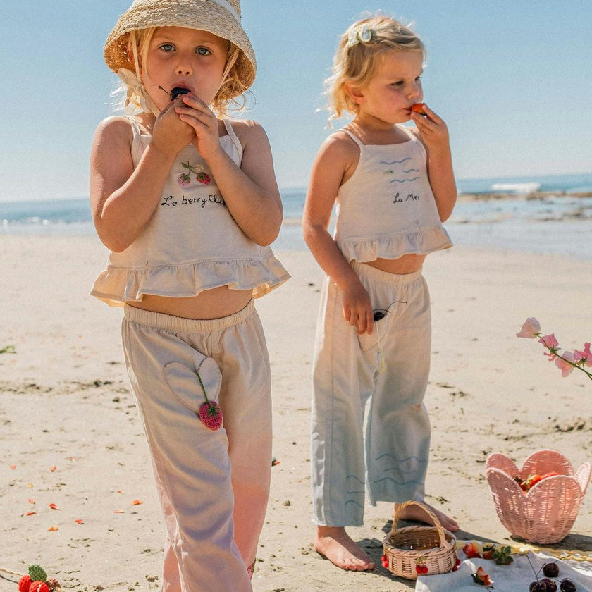 Wide-Leg Pant Set in La Mer
