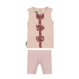 Floral Bow 2-Piece Sleeveless Top & Short Set