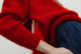 Cozy Woman Jumper Chinese Red