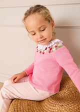 Strawberry Embroidered Jumper in Pink (12mths-6yrs)