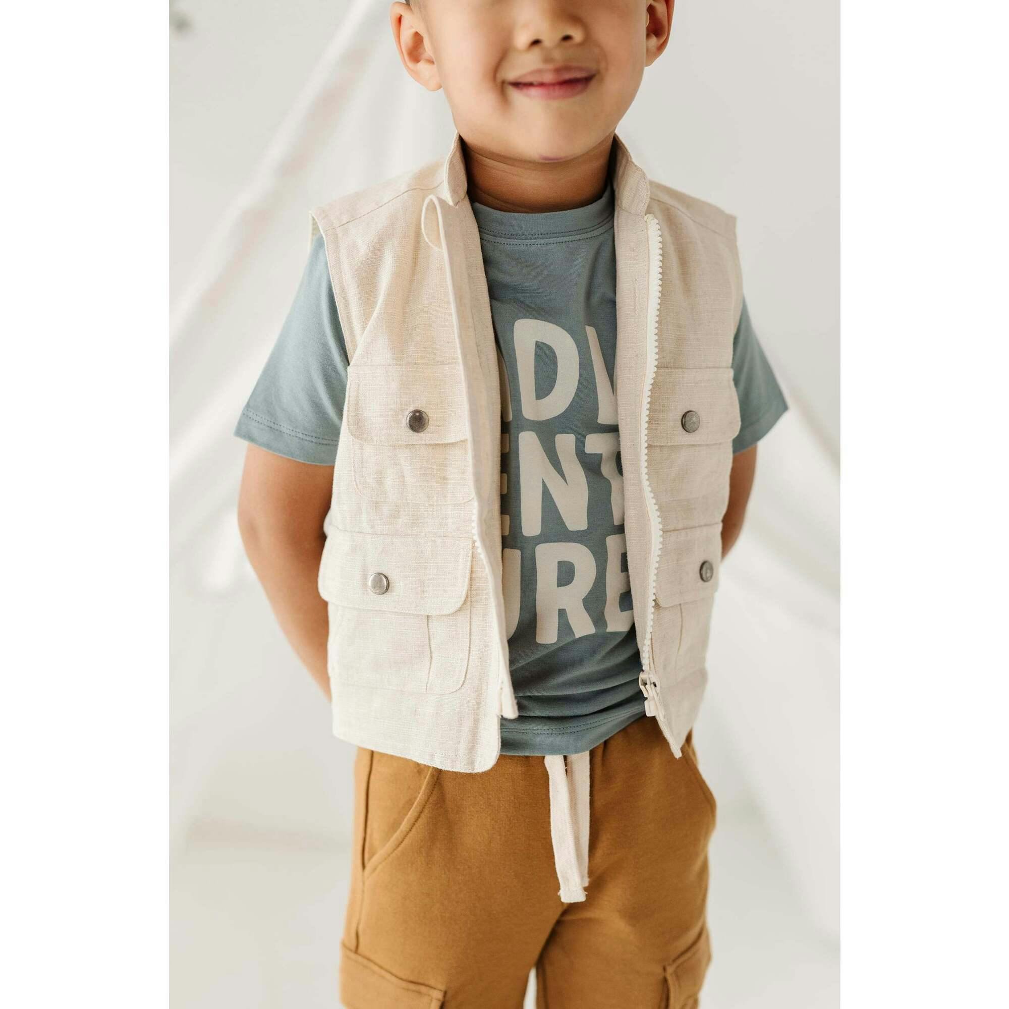 Explorer Vest Cream Linen
