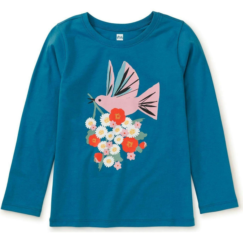 Bouquet Graphic Tee, Blue