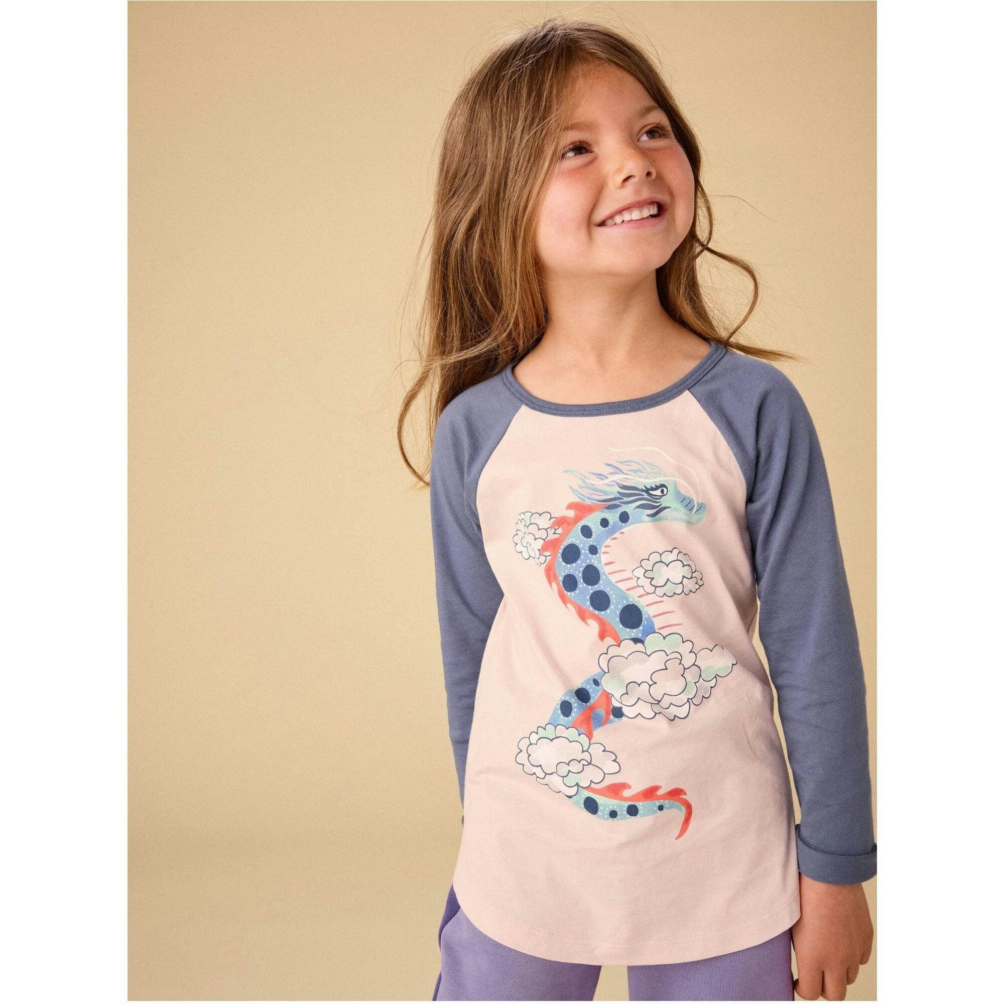 Graphic Raglan Tee, Pink