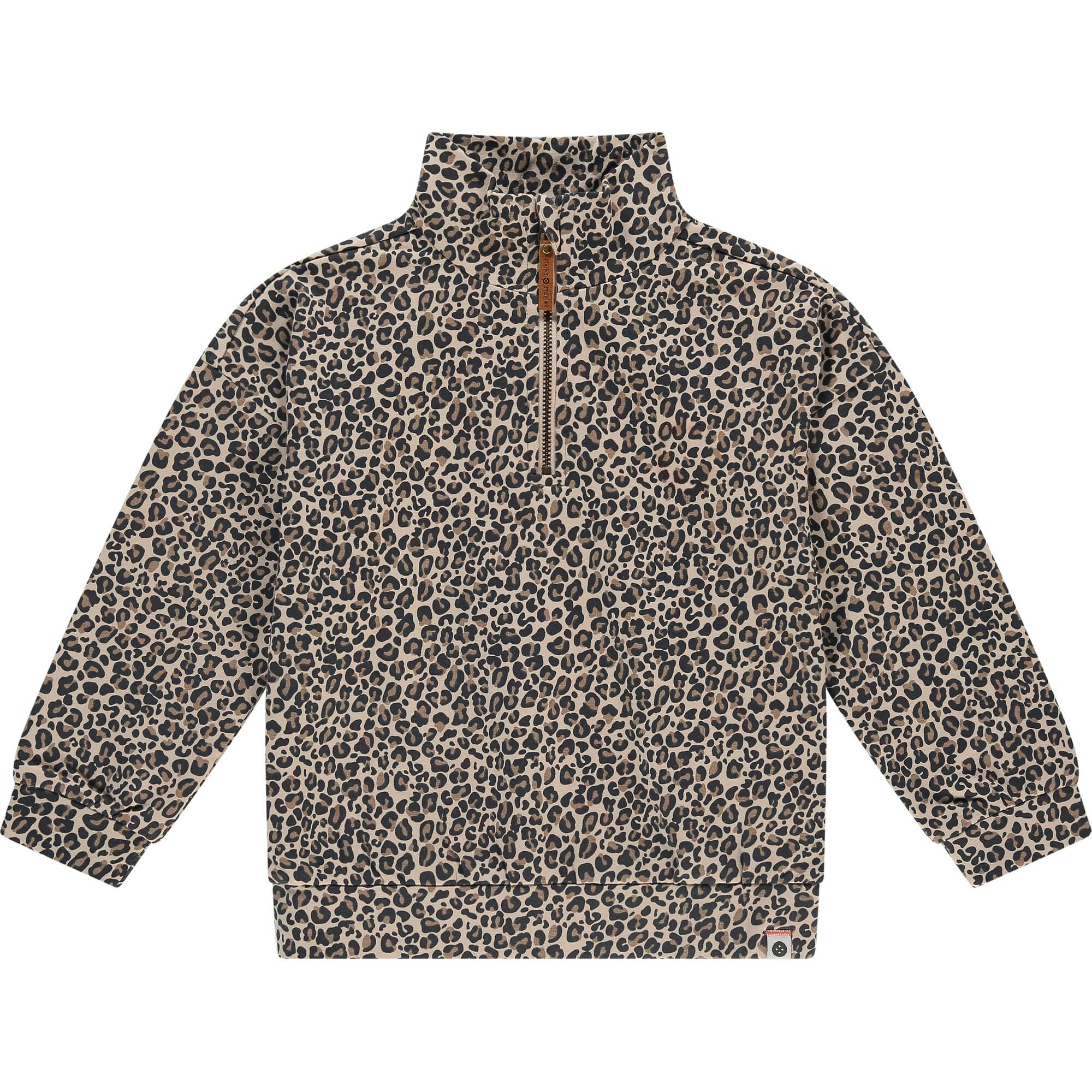 Leopard Quarter Zip Sweatshirt