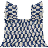Mini Paloma Girl's Dress Shell Beach Navy, Blue