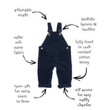 Navy Corduroy Overalls
