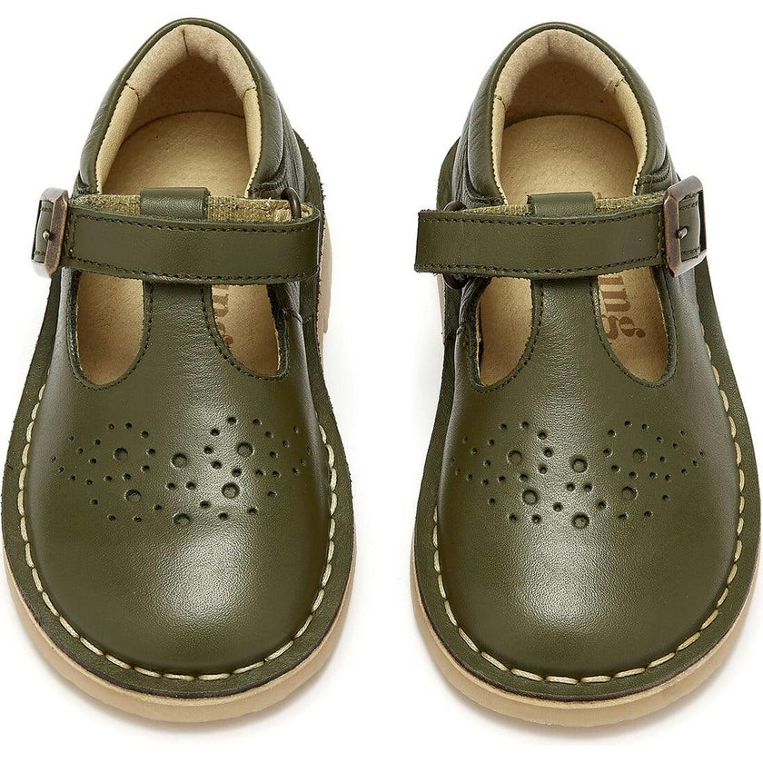 Penny Velcro T-Bar Shoe, Green