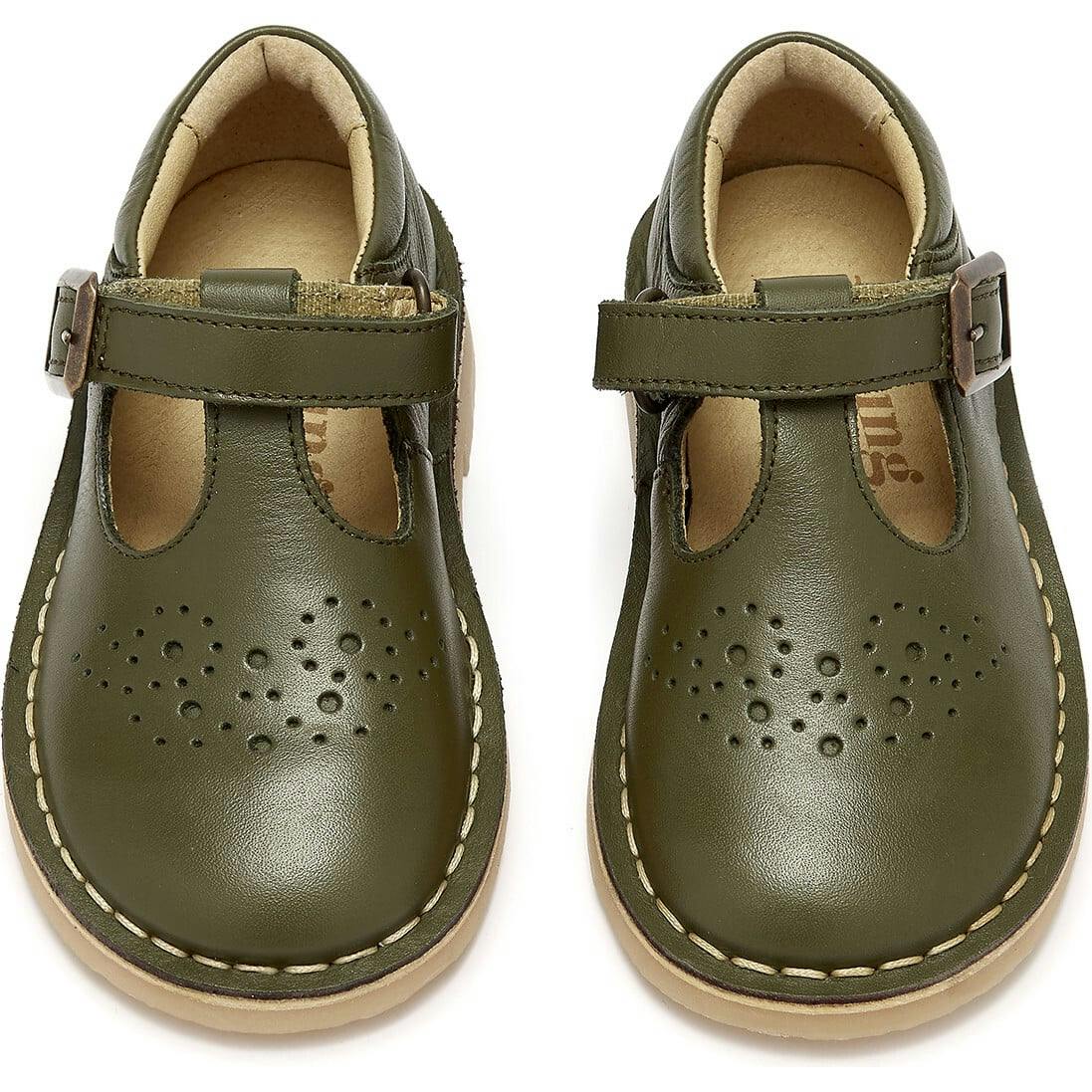 Penny Velcro T-Bar Shoe, Green