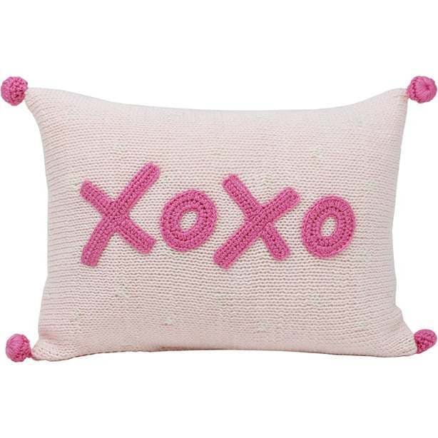 Xoxo Mini Pom Pom Pillow