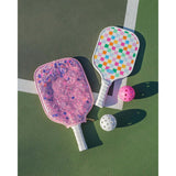 Packed Party Country Club Pickleball Paddle with Confetti-Filled Cover - Standard-Size Paddle with Protective Confetti Case, 7.8x15.75 Inch Paddle