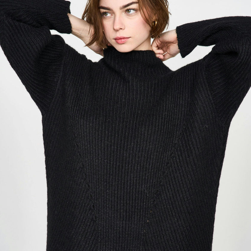Pichu Pichu Sweater Dress in Black