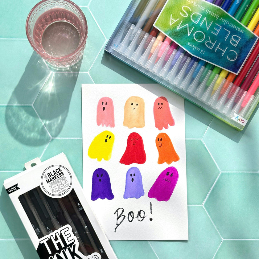 Chroma Blends Watercolor Brush Markers - Set of 18