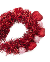 Packed Party Party Heart-y Valentine Novelty Headband - Red Glitter Hearts and Pink Glitter Balls Tinsel Headband for Valentine's Day and Galentine's, One Size