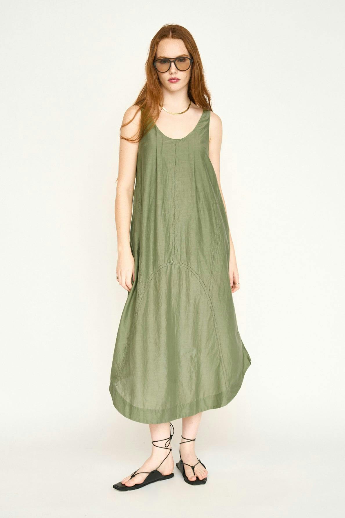 Cassis Dress in Dill