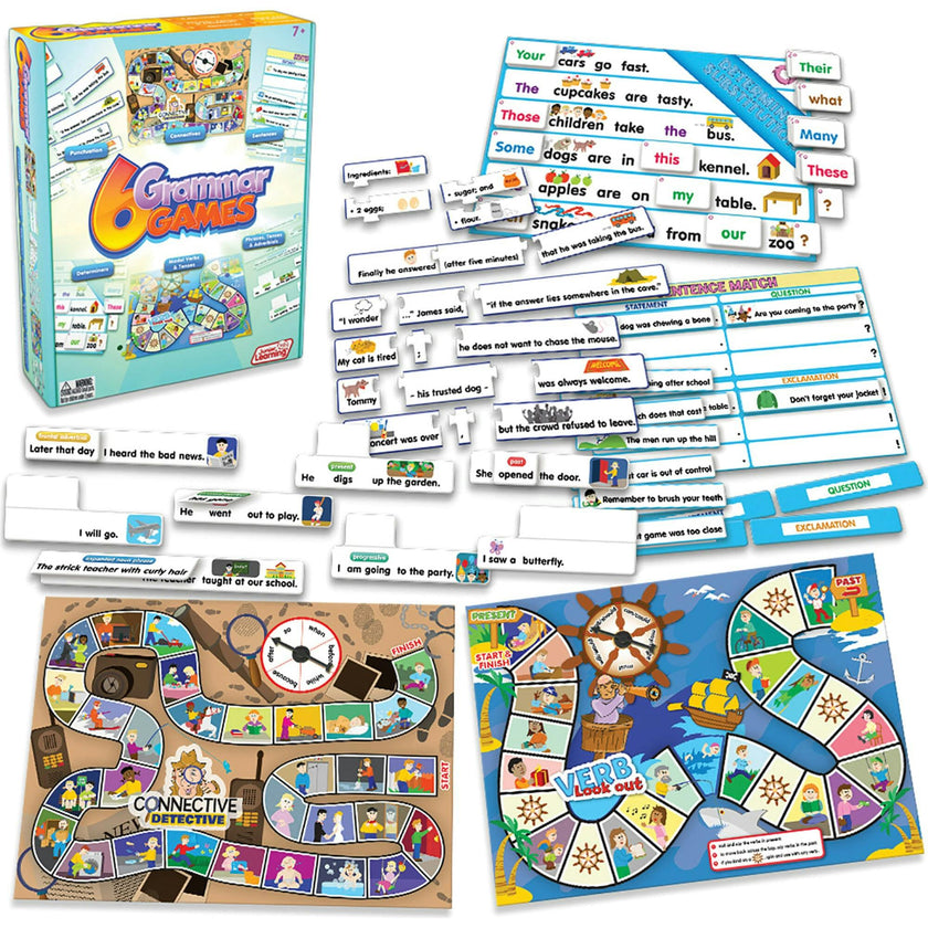 6 Grammar Games Board Game