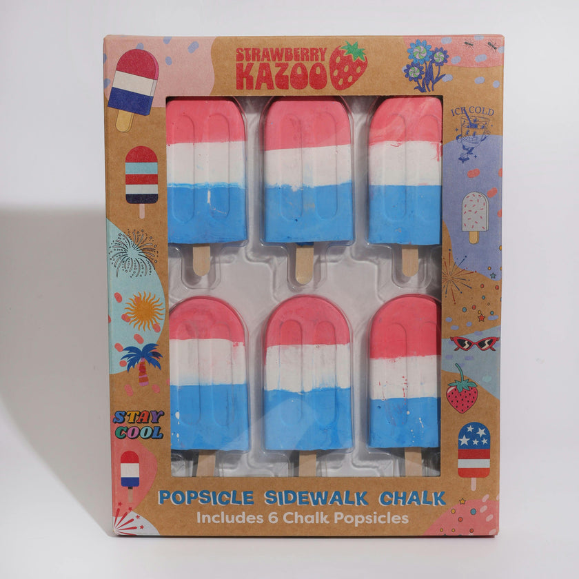 Strawberry Kazoo Patriotic Popsicle Sidewalk Chalk