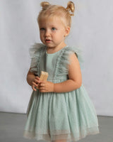 Green Baby Dress With Matching Headband