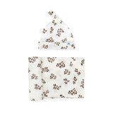 Stretch Knit Swaddle and Hat Set - Micro Cheetah