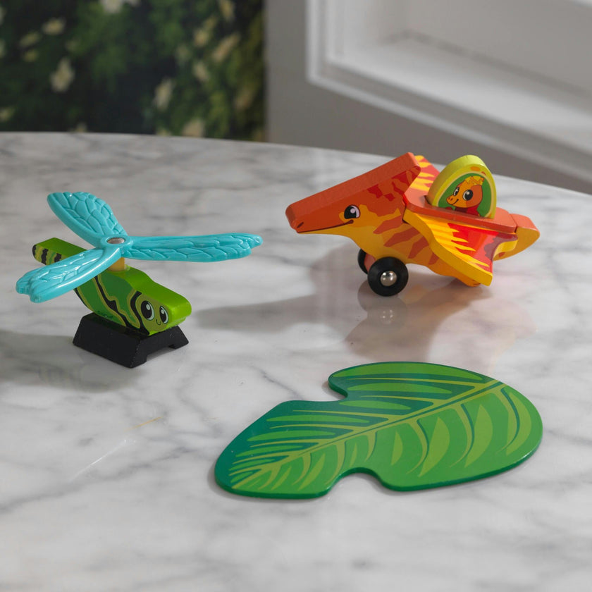 Adventure Tracks™: Dino World Prehistoric Pals: Flyers Wooden Train Track Vehicles