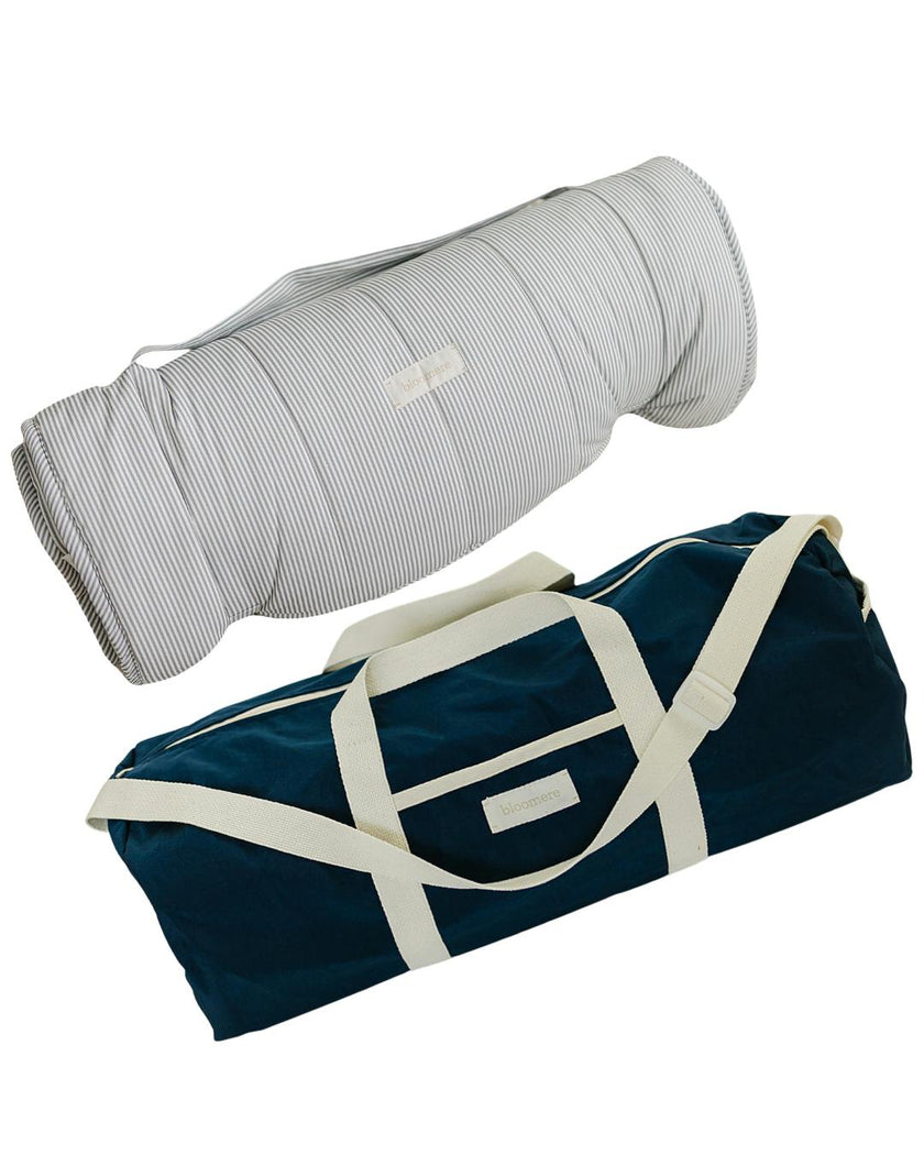 BLOOMERE  Nap Mat Set (Modern Stripe Navy Bag)