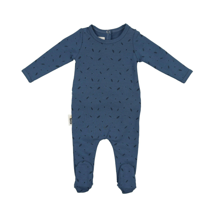 Elegant Leaves Footie and Beanie Set