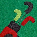 Hand Felted Wool Golf Christmas Tree Skirt Green -60"