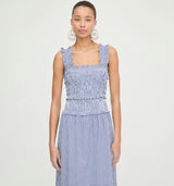The Azalea Nap Top - Navy Gingham