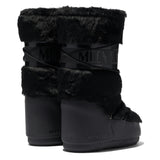 MOON BOOT Icon Faux Fur - Black