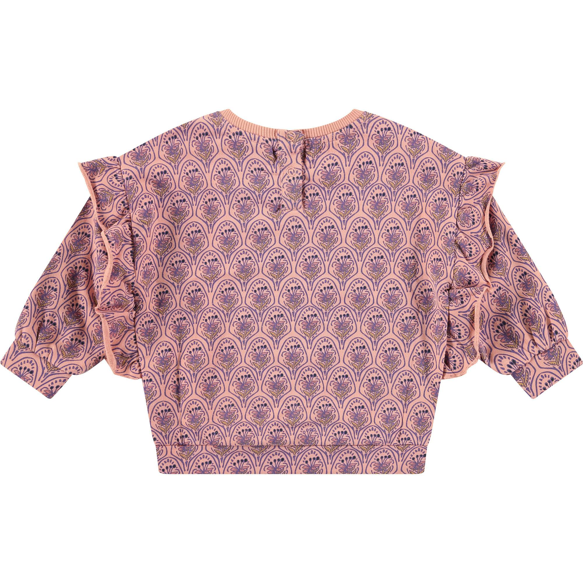 Floral Balloon Sleeved Sweatshirt