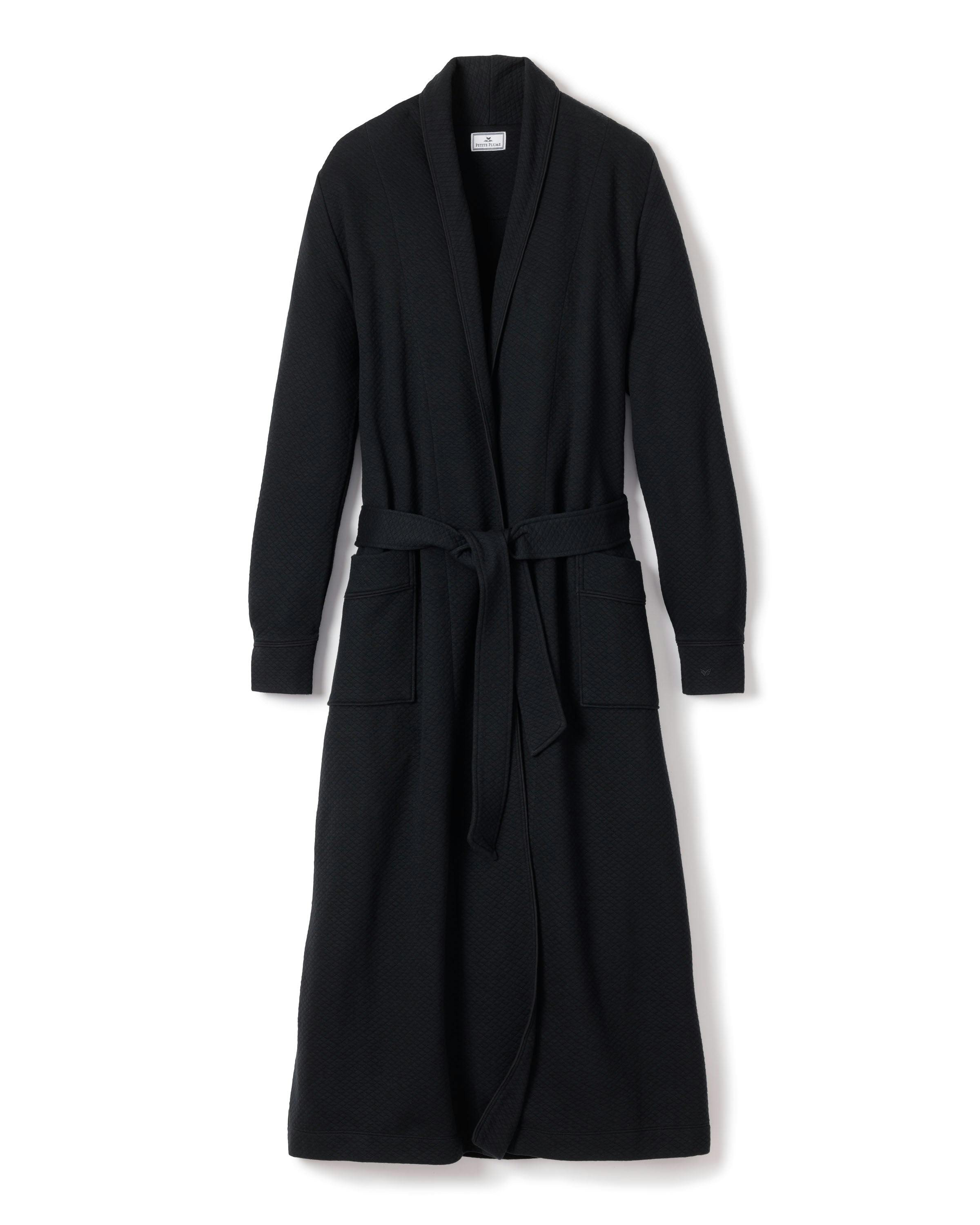 Women's Pima Jacquard Ophelia Robe in Black