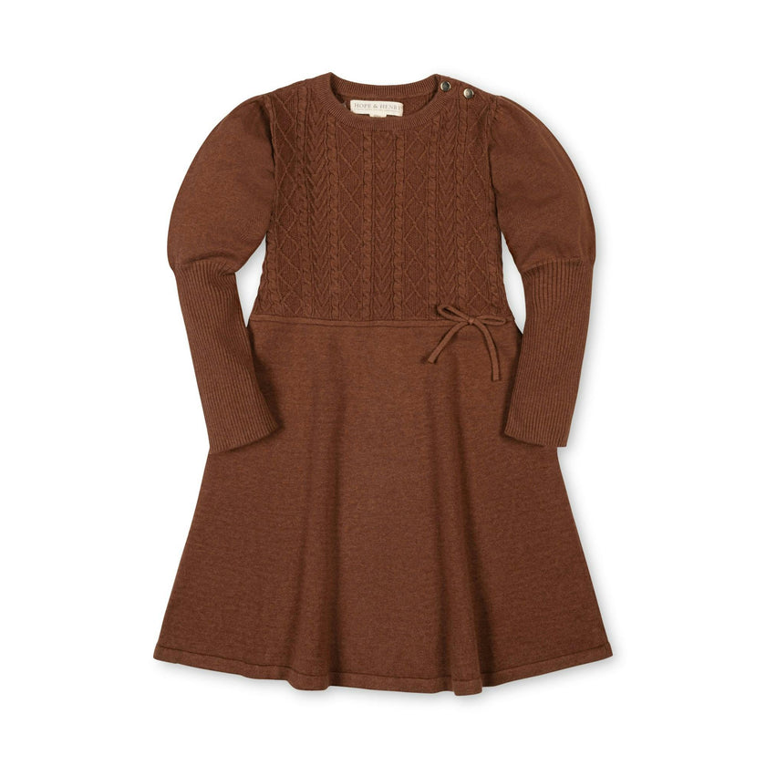 Organic Cable Bodice Sweater Dress