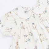 Flower Ducklings - Smocked Dress Set with Headband
