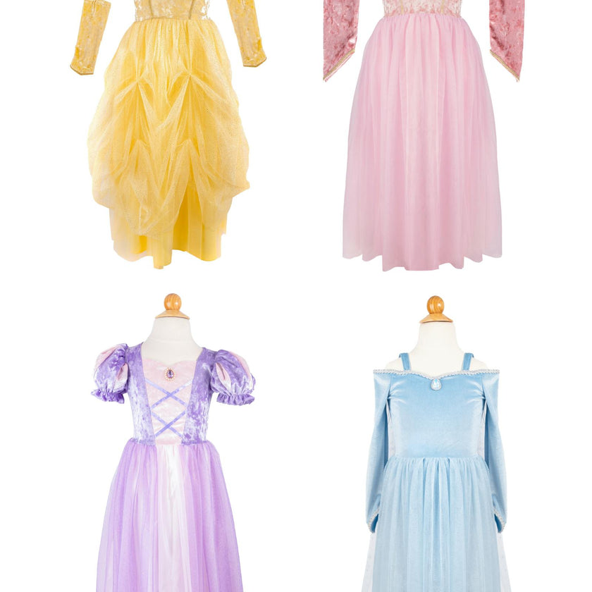 The Velvety Soft Deluxe Princess Gowns 4pc Bundle