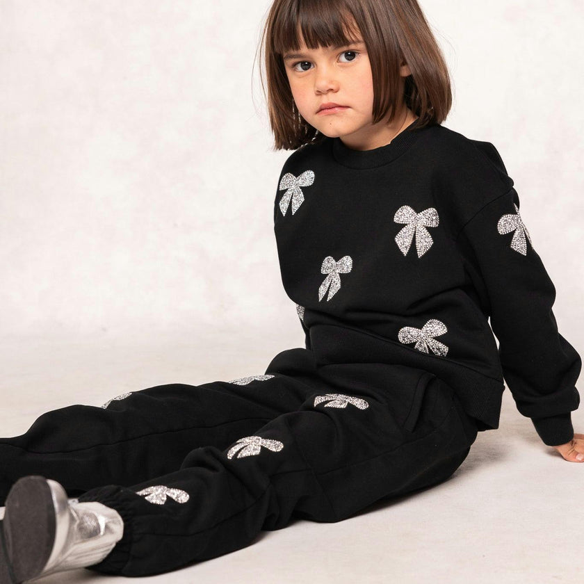 Mini Micah Jogger Sweatpants in Black