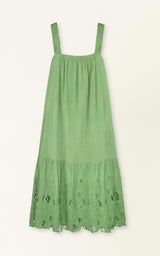 Monaco Dress in Mint Embroidered Deco (Starts Shipping April 10th)