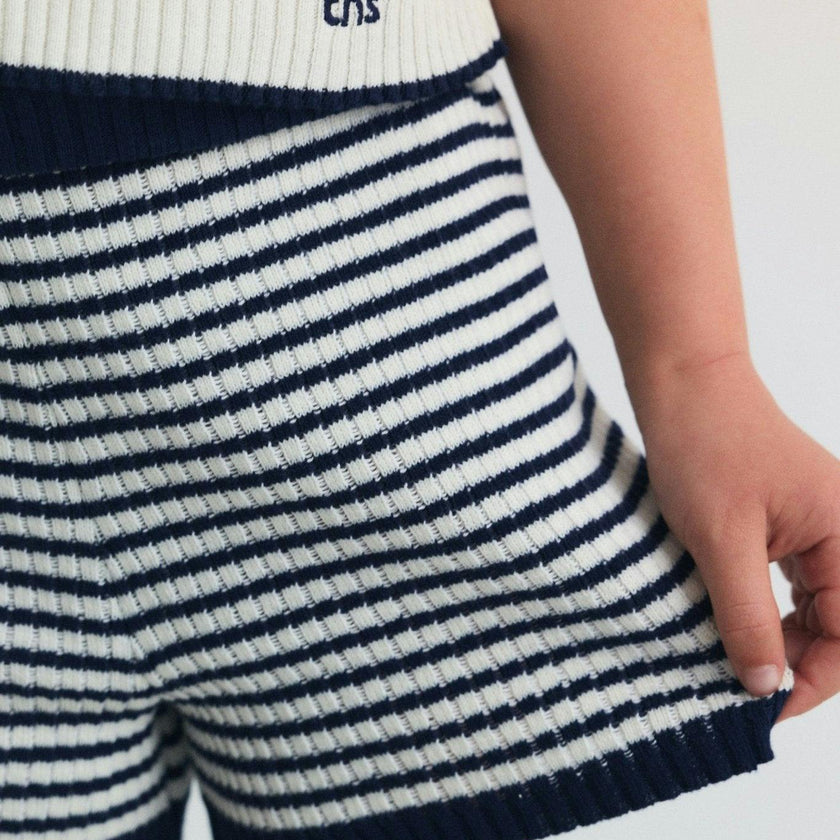 Azalea Short Summer Midnight Mini Knit Stripes