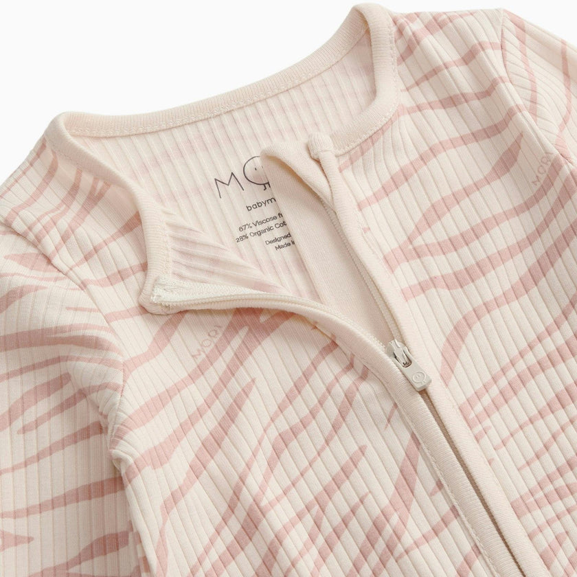Zebra Sands Ribbed Clever Zip Snug Fit Pajamas
