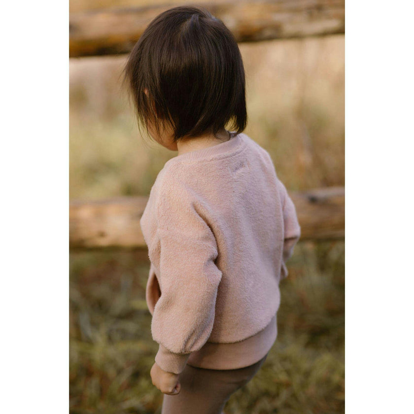 Teddy Fleece Dropped Shoulder Sweatshirt