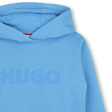 Light Blue Logo Hooded Sweatshirt
