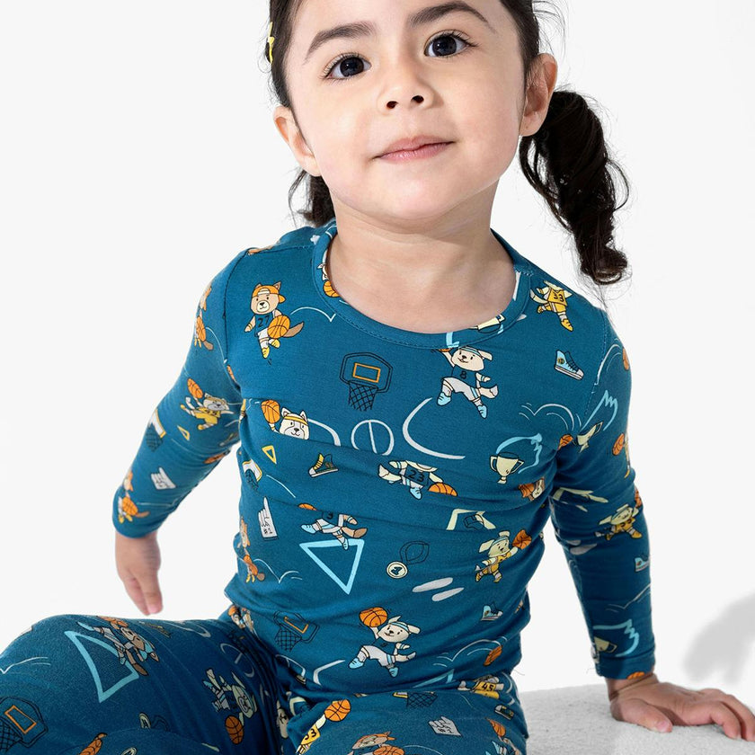 Basketball Pups Bamboo Kids Pajamas