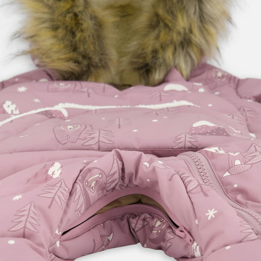 One-Piece Baby Snug Snowsuit Designed for Car Seat